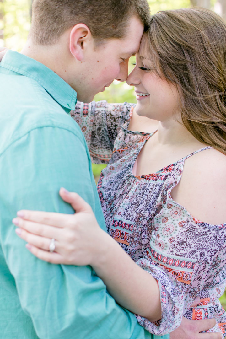 Indianapolis couple holds each other during engagement session