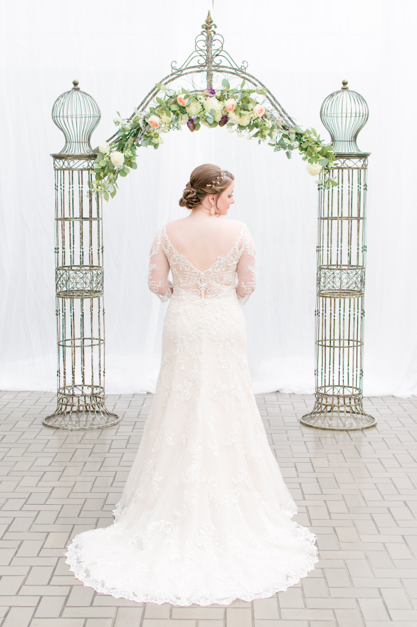 Back of weding dress at Marott in Indianapolis