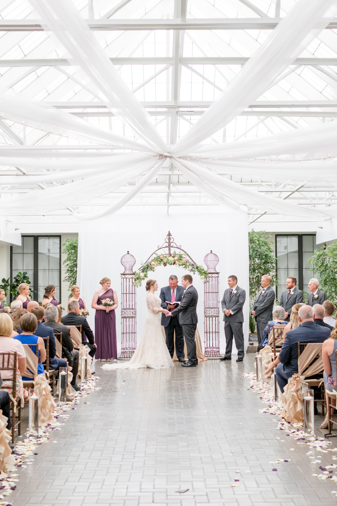 Bride and Groom say vows during Indianapolis Wedding Ceremony