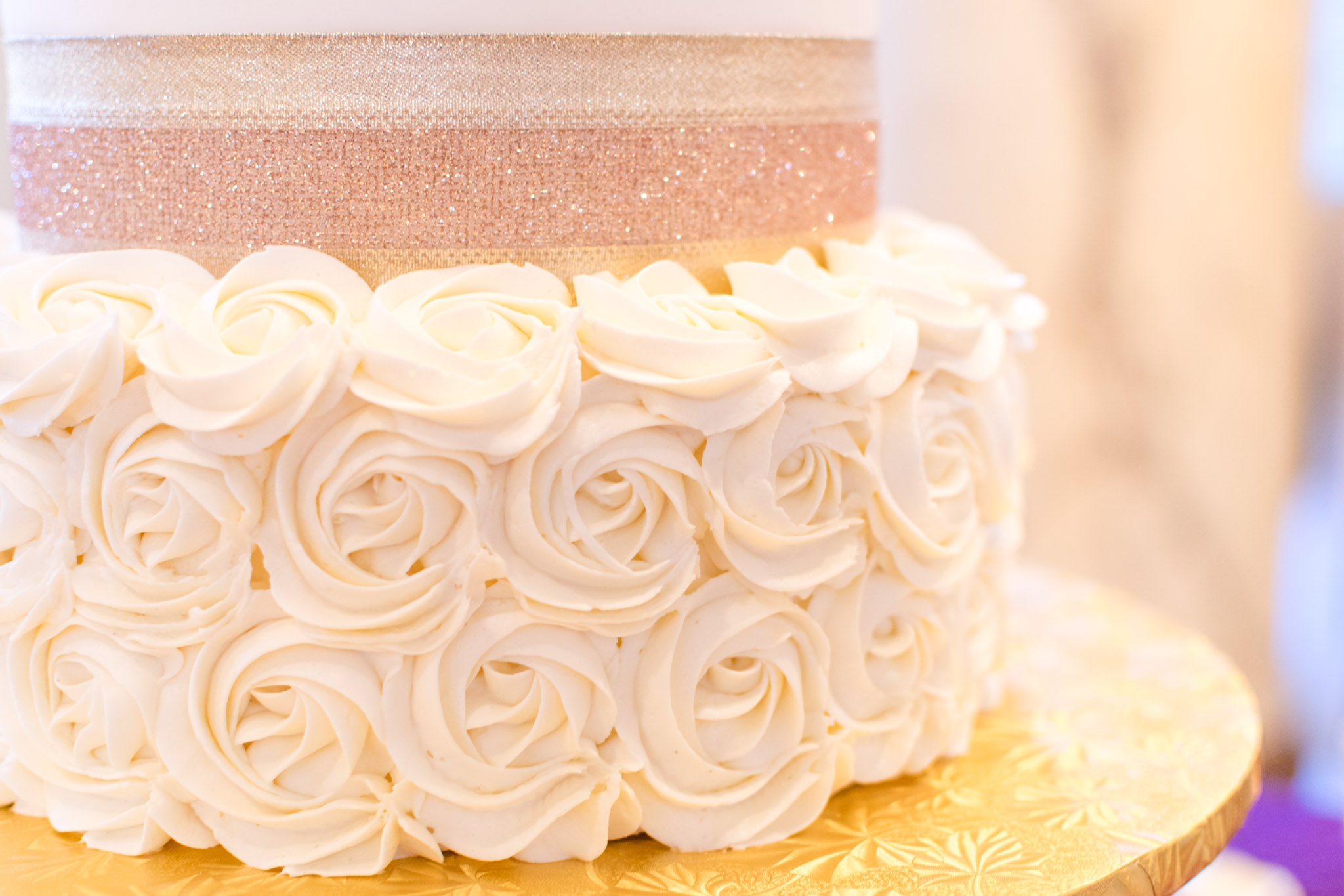 Wedding Cake Detail at the Marott in Indianapolis