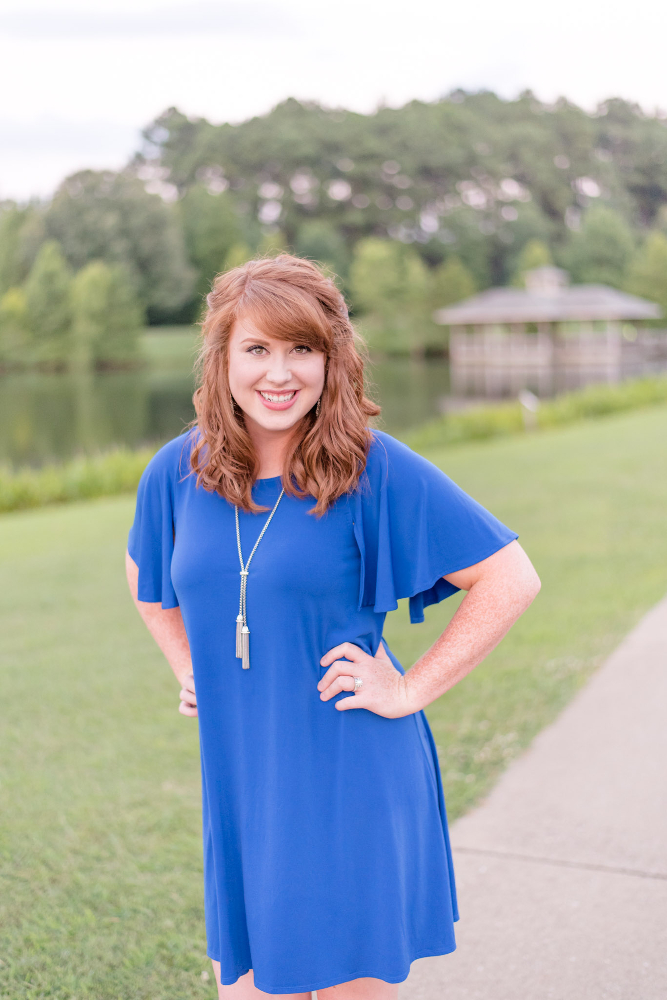 Pictures of smiling model taken at Deibert Park