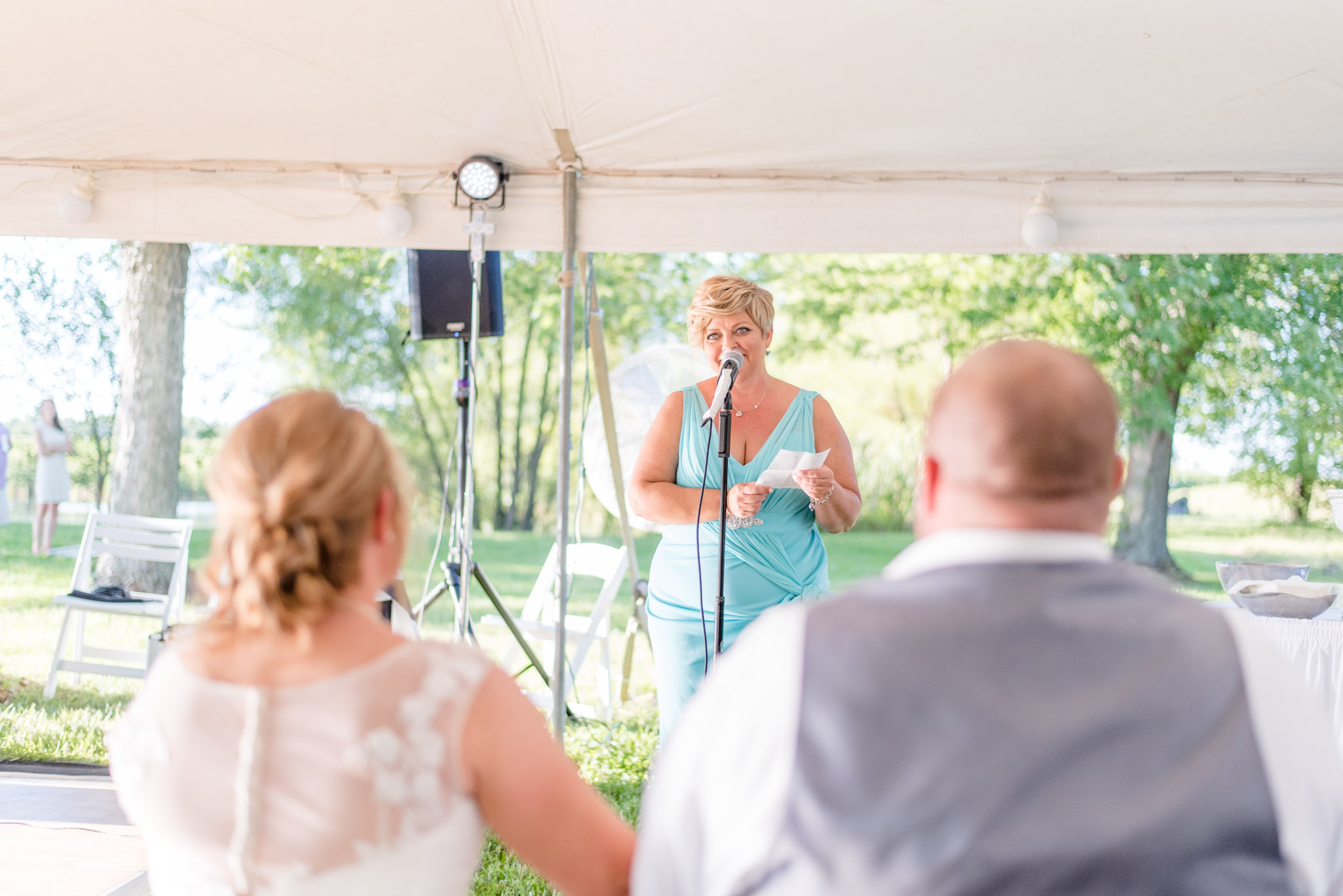 Maid of Honor Gives Speech During Wedding Reception