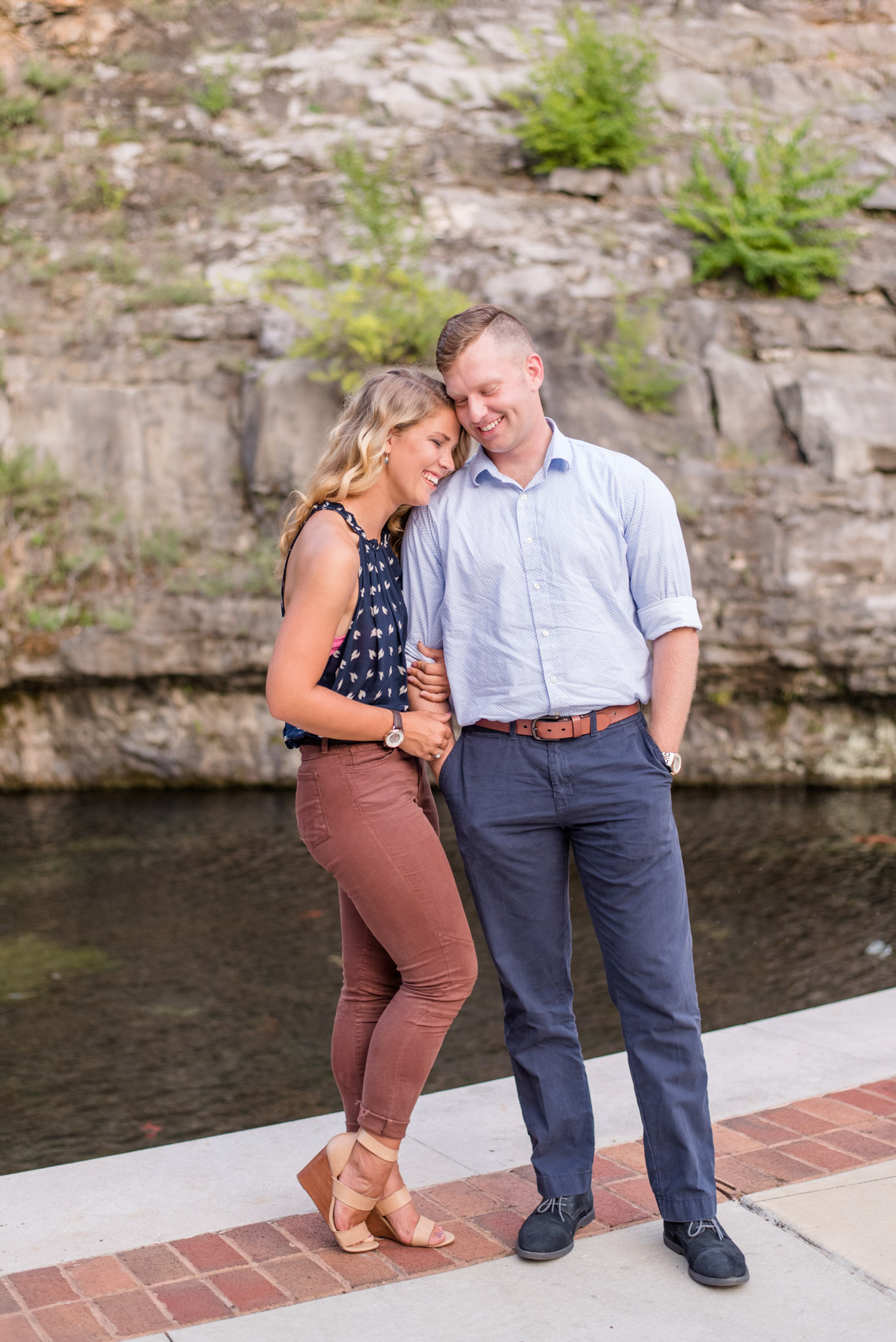Engaged Couple from Alabama Laugh at Big Spring Park