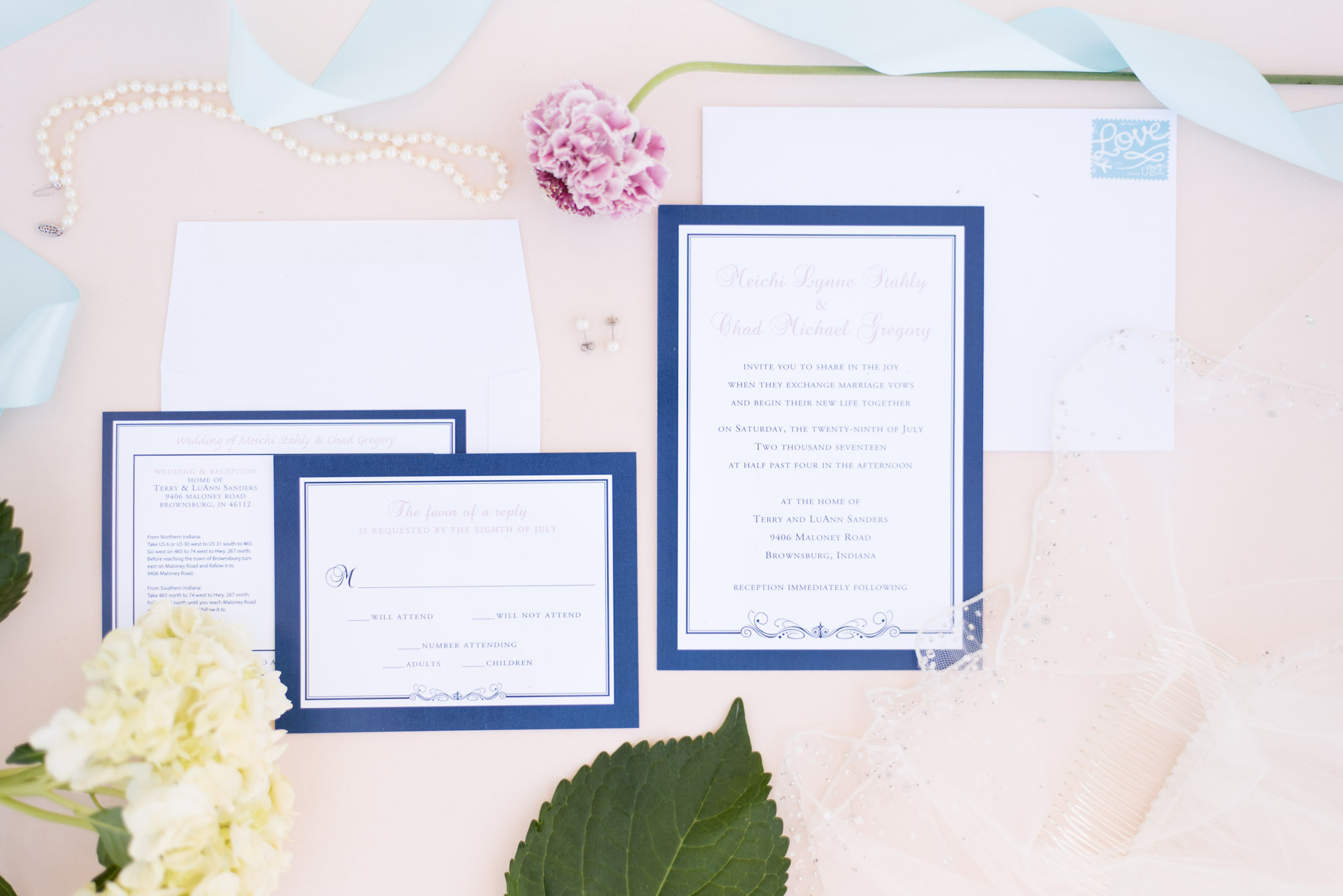 Wedding Invitation Suite Styled During Wedding