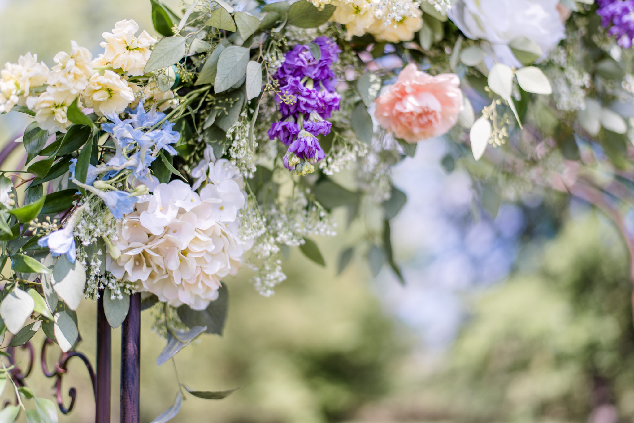 Pastel Florals in Indianapolis Wedding Arbor