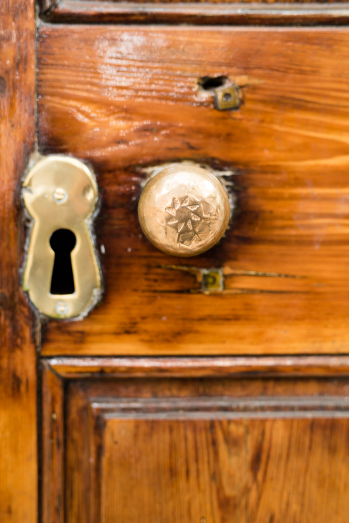 antique gold door knob