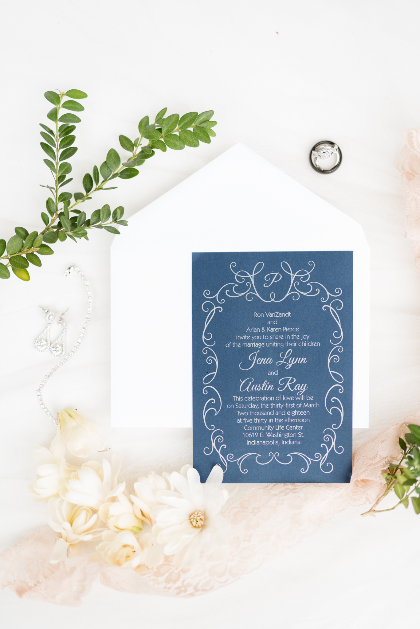 Blue and Pink Invitation Suite