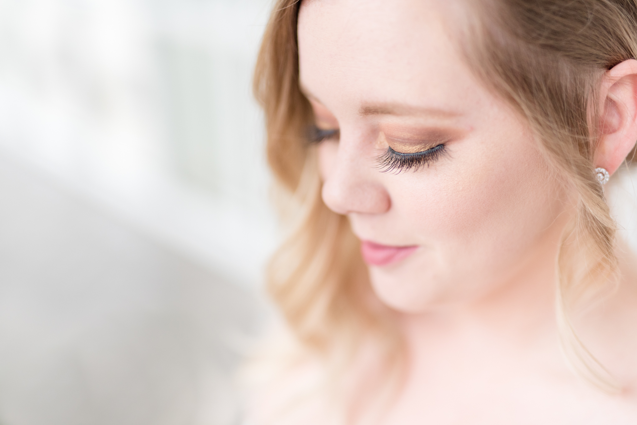 Closeup of Bride's makeup