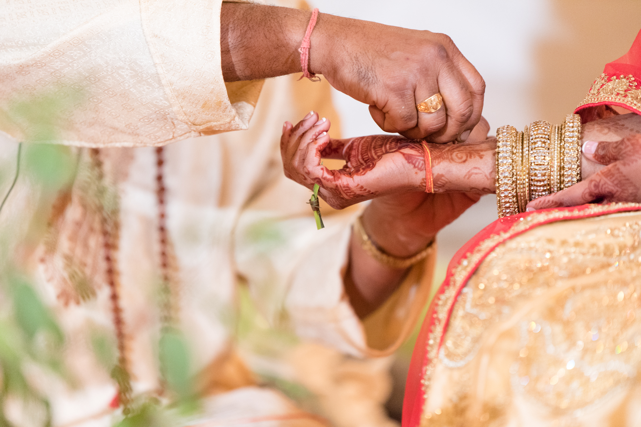 Bride's hands in Indian ceremony.