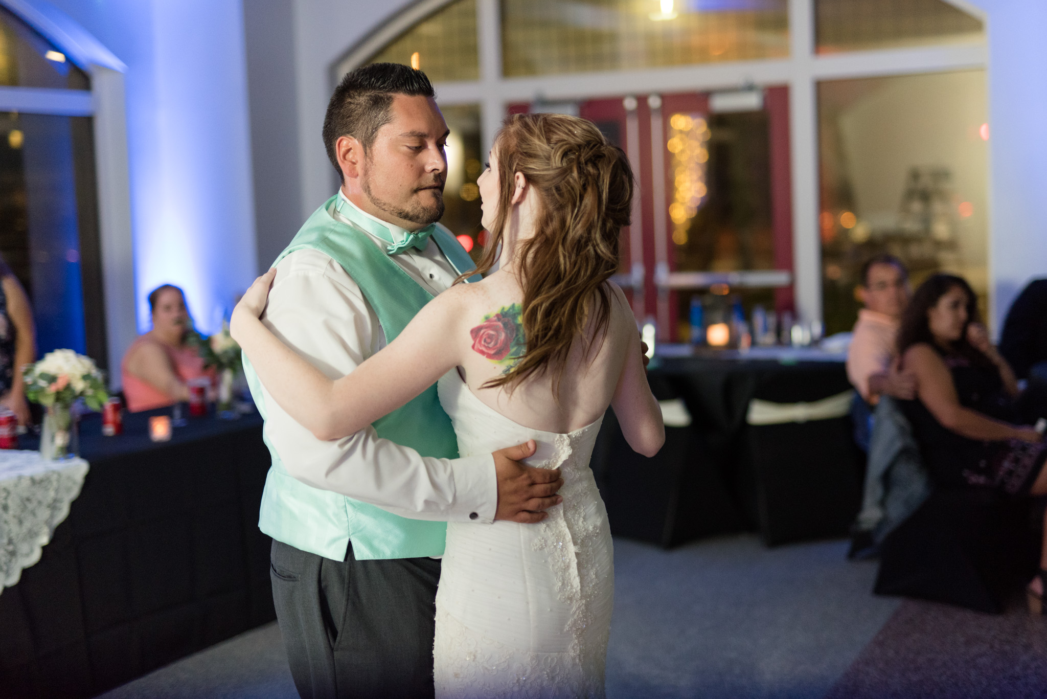 Bride and Groom Dance in Downtown Indianapolis venue