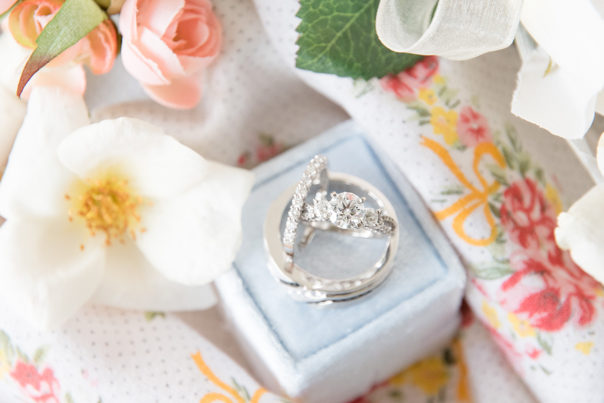 Engagement ring closeup.