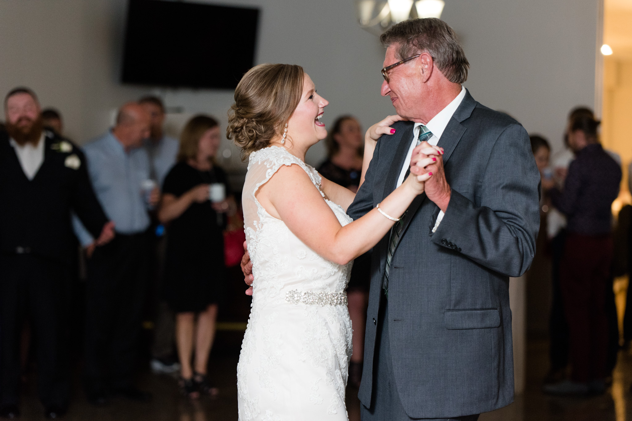 Bride and father of bride dance.