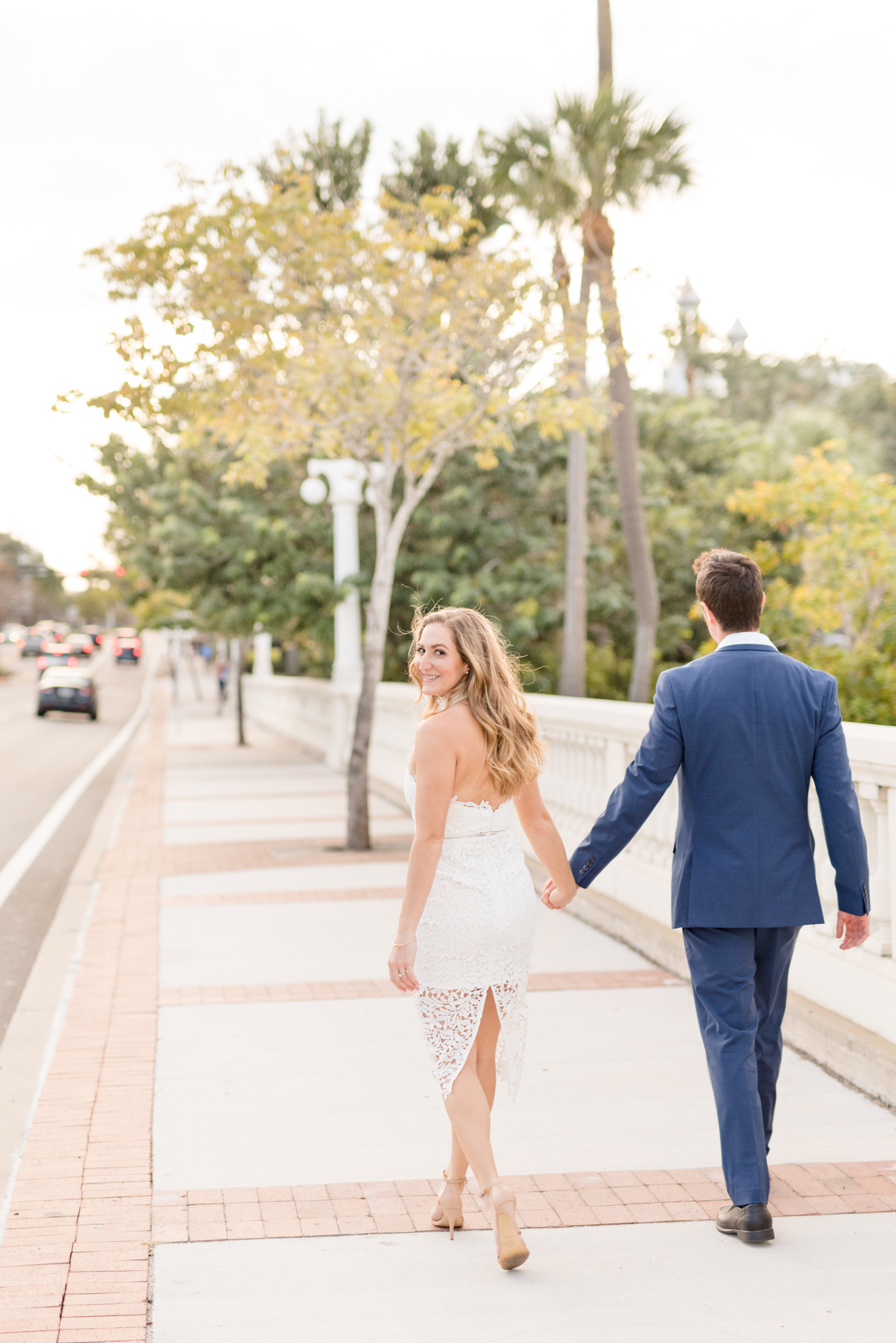 Woman looks back over shoulder