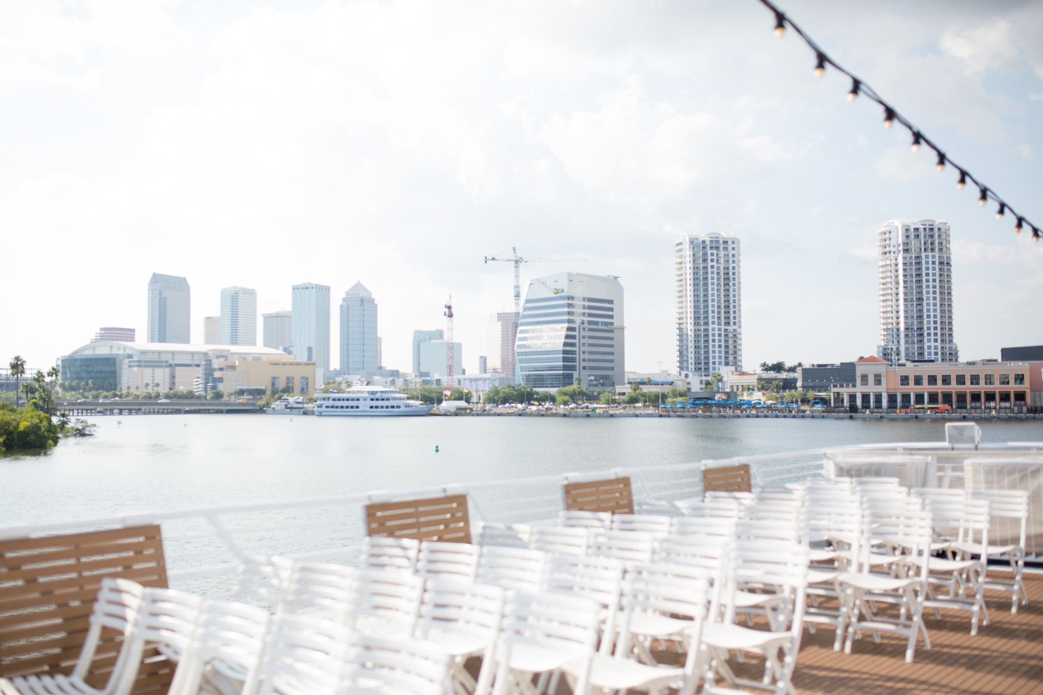 Tampa bay from wedding yacht.