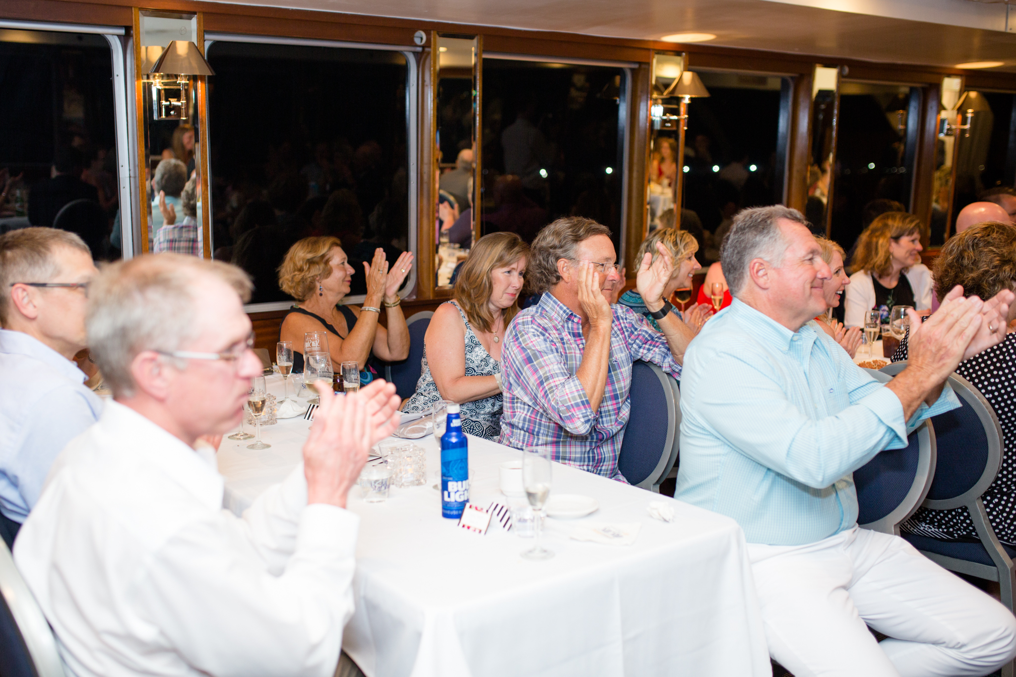 Wedding guests celebrate.