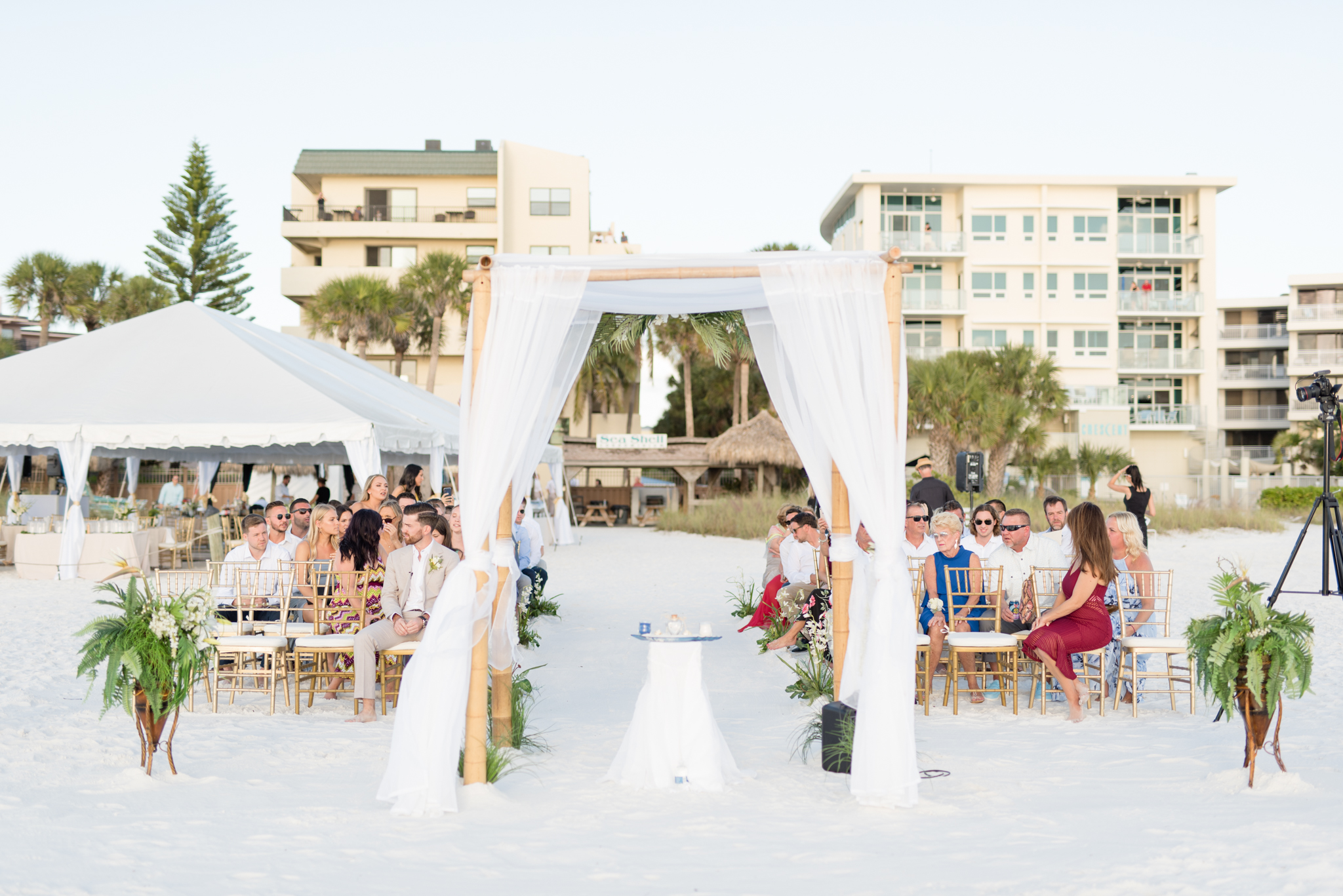 Wedding altar before ceremony starts.