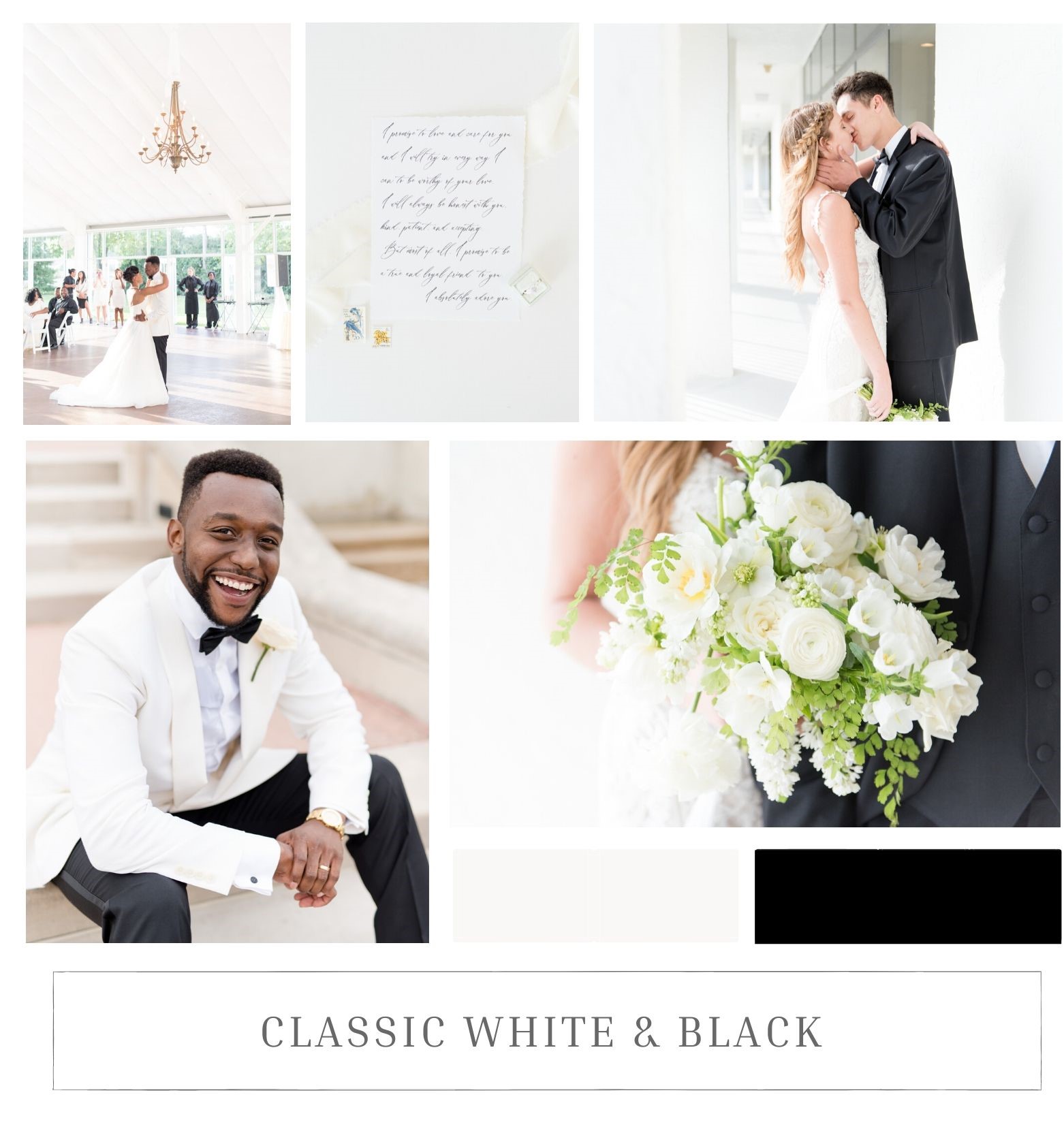 Black and White Wedding Inspiration Board