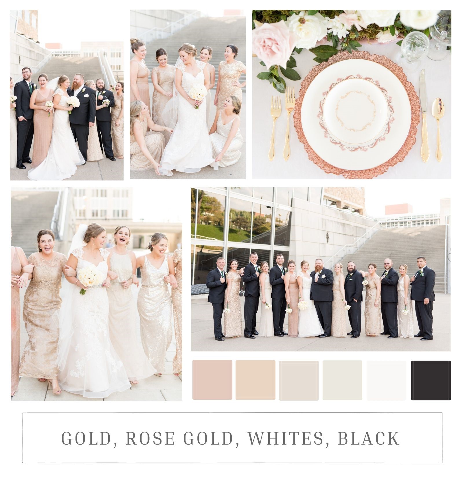Rose Gold Wedding Inspiration Board