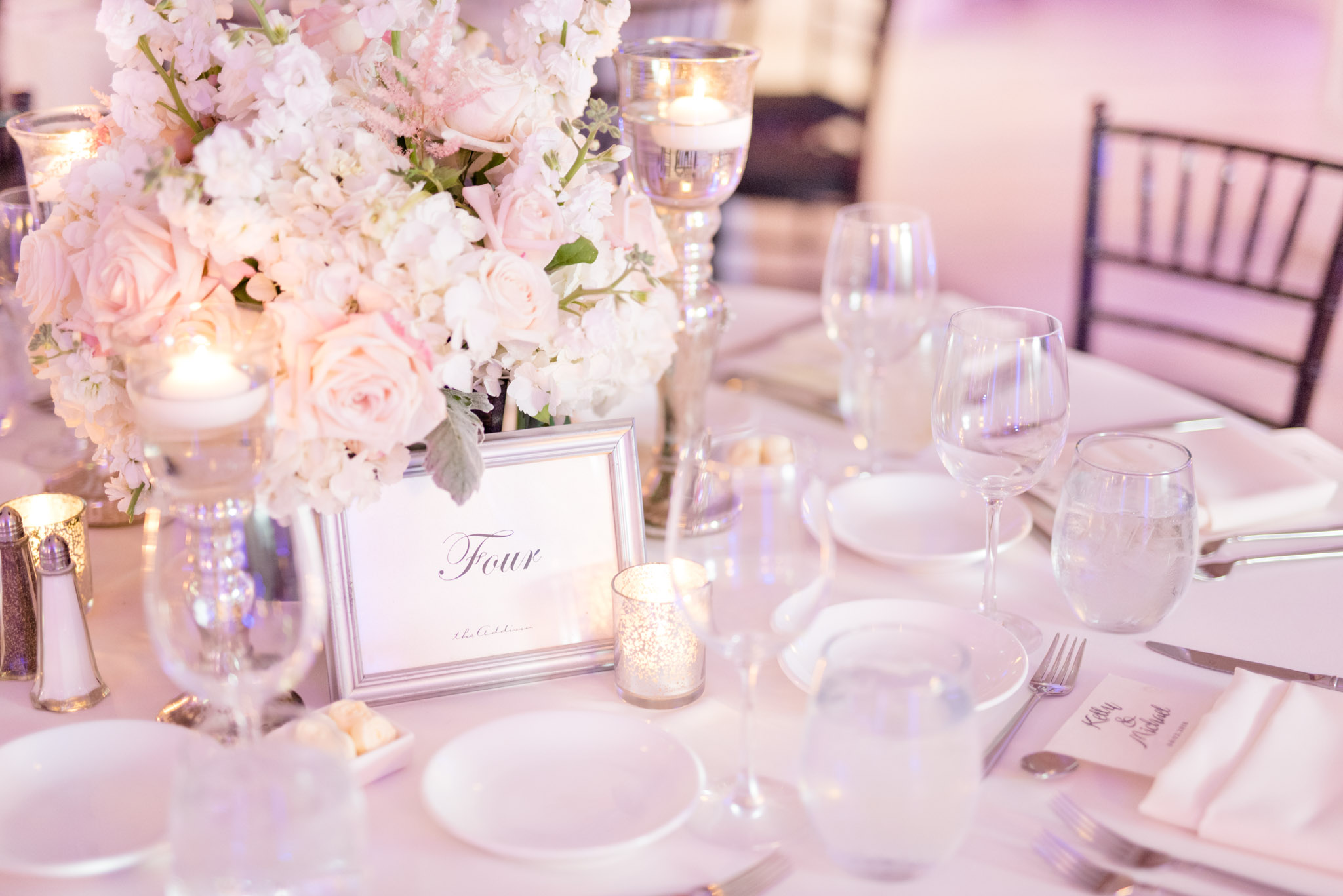 Table decor for wedding reception.