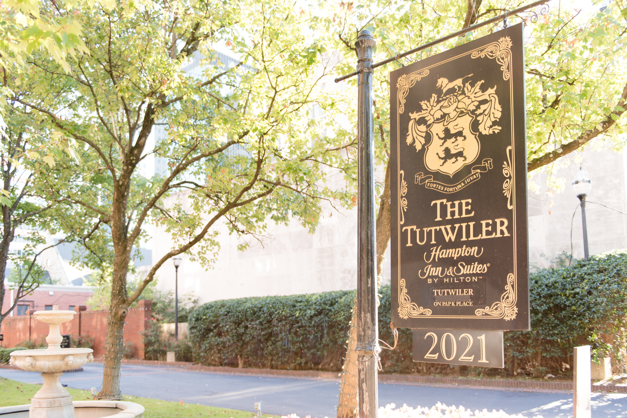 sign for the tutwiler hotel