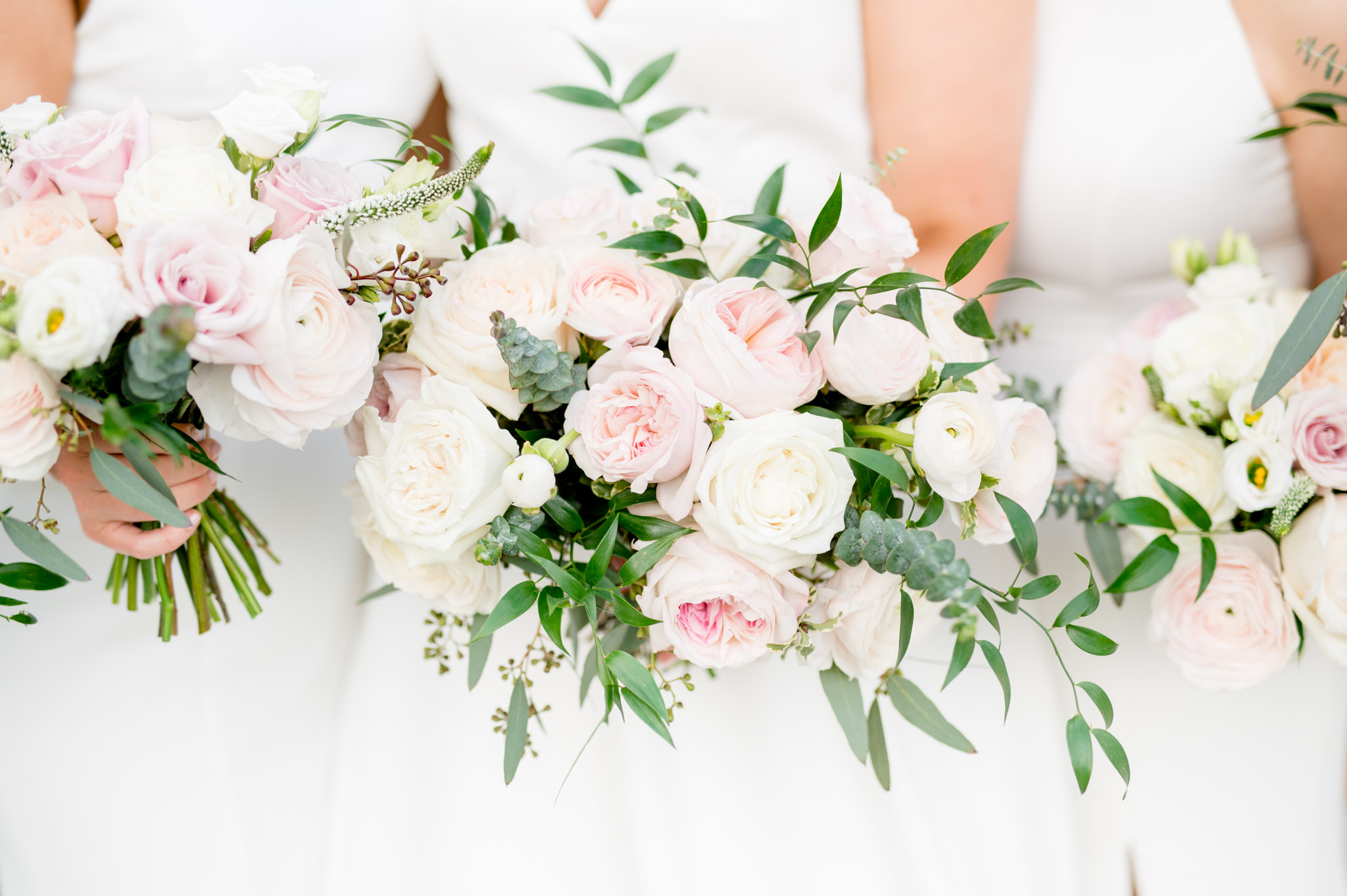 Pink and white Wedding flowers